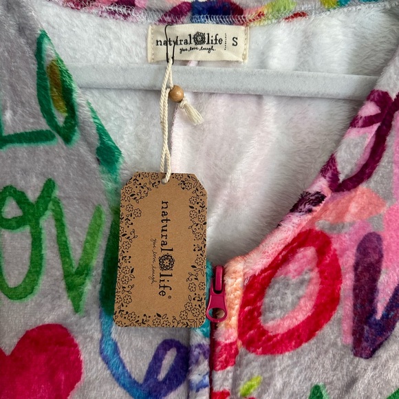 NATURAL LIFE SMALL FLEECE ONESIE PAJAMAS VERY SOFT. EXCELLENT PREOWNED CONDITION - Picture 6 of 8